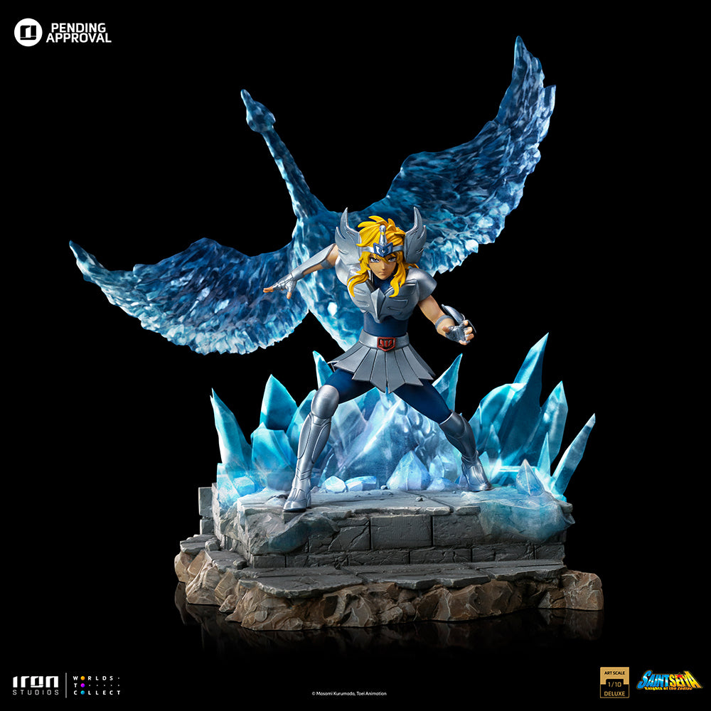 Estátua Hyoga de Cisne Deluxe - Os Cavaleiros do Zodíaco - Art Scale 1/10 - Iron Studios