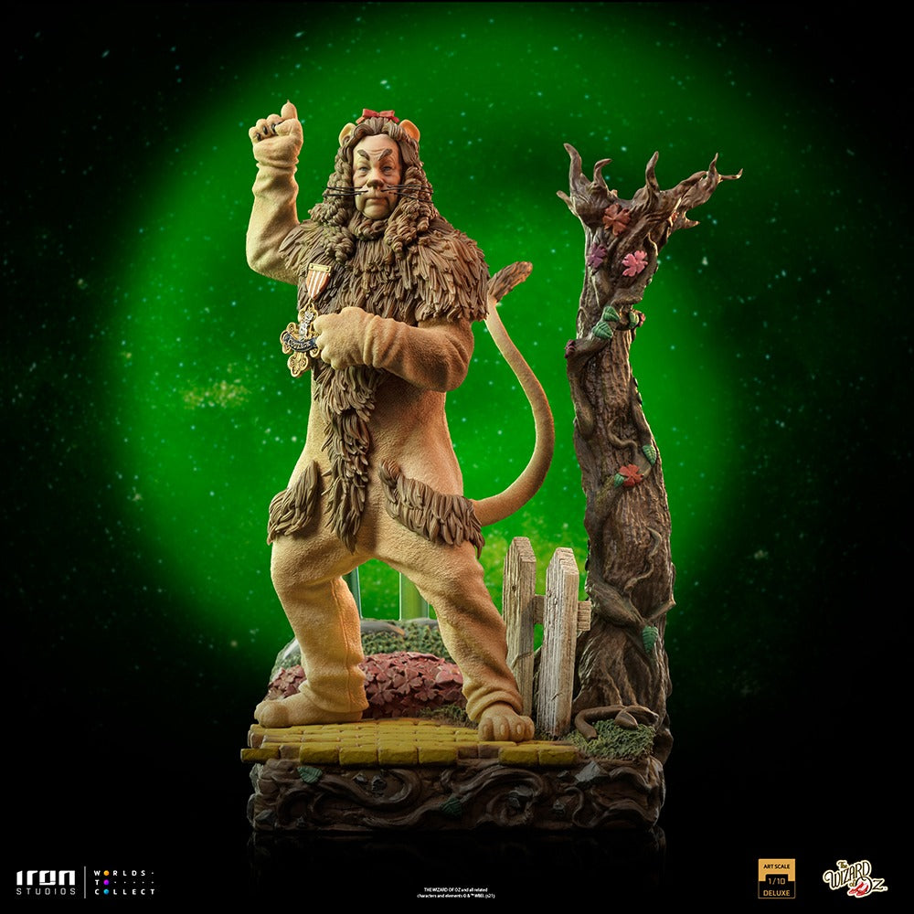 Estátua Leão Covarde Deluxe - Mágico de Oz - Art Scale 1/10 - Iron Studios
