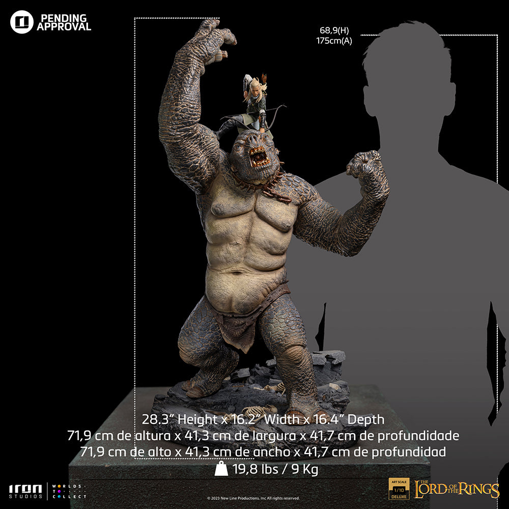 Estátua Legolas Vs Cave Troll - The Lord of the Rings - Art Scale 1/10 - Iron Studios