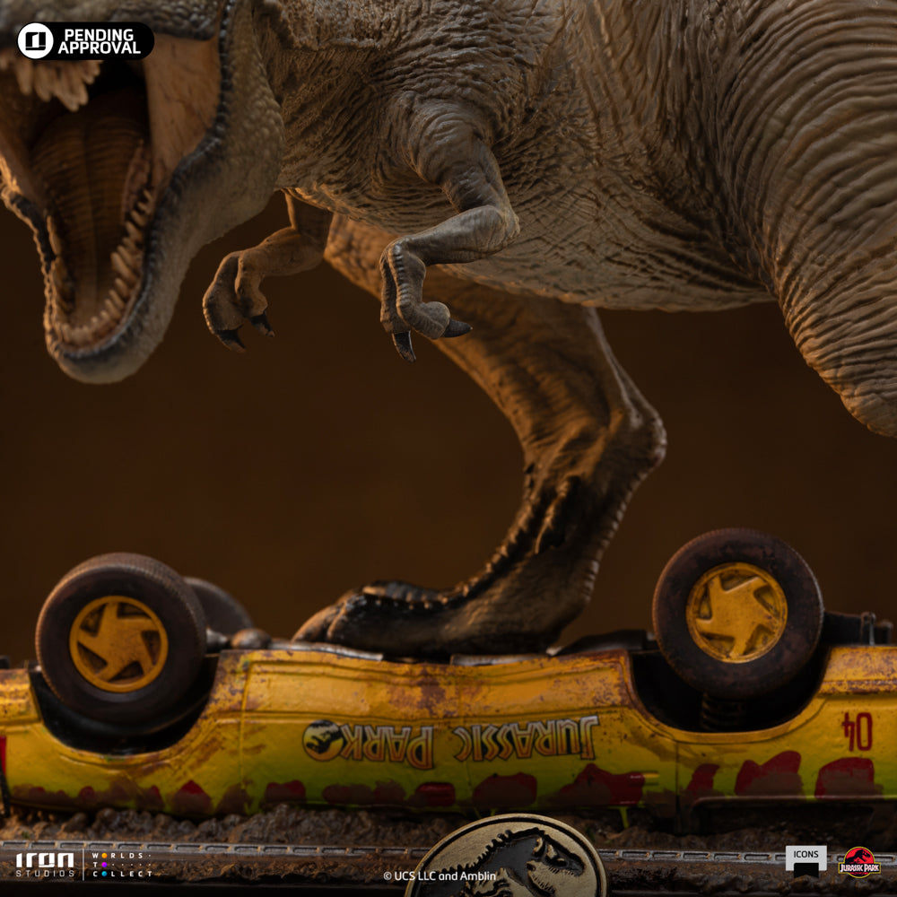 Estátua T-Rex Attack - Jurassic Park - Icons - Iron Studios