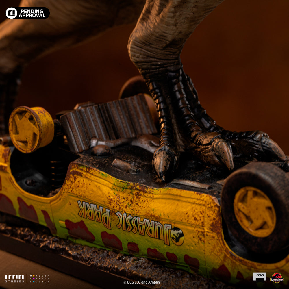 Estátua T-Rex Attack - Jurassic Park - Icons - Iron Studios
