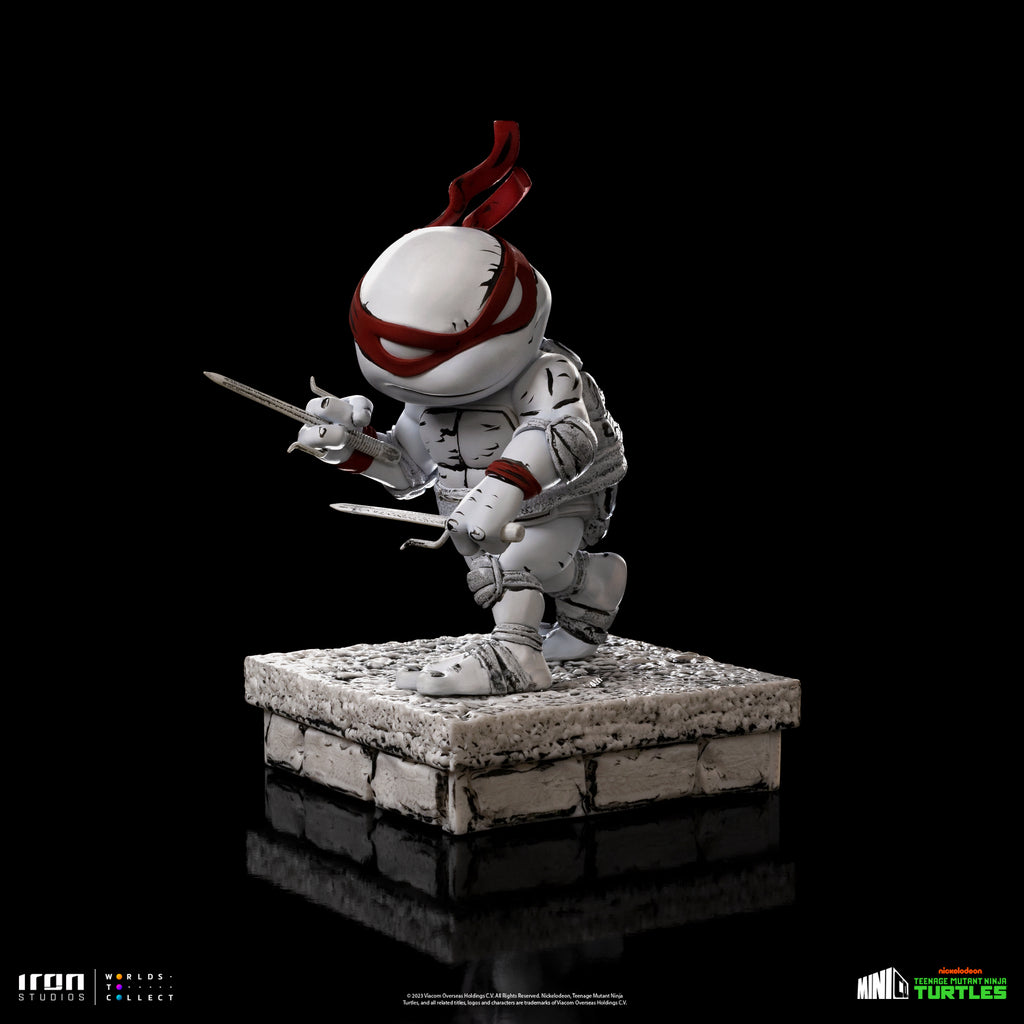 Estátua Raphael Comics Black and White - TMNT - MiniCo - Iron Studios