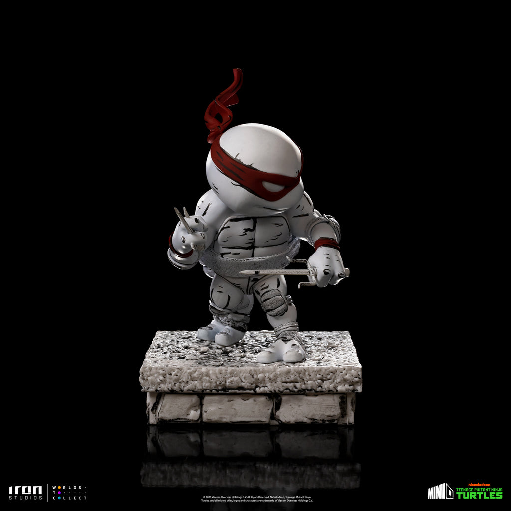 Estátua Raphael Comics Black and White - TMNT - MiniCo - Iron Studios