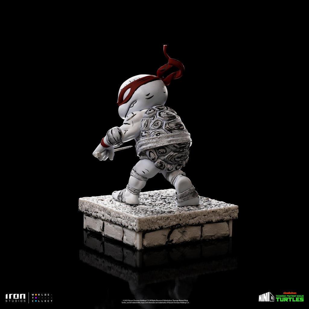 Estátua Raphael Comics Black and White - TMNT - MiniCo - Iron Studios