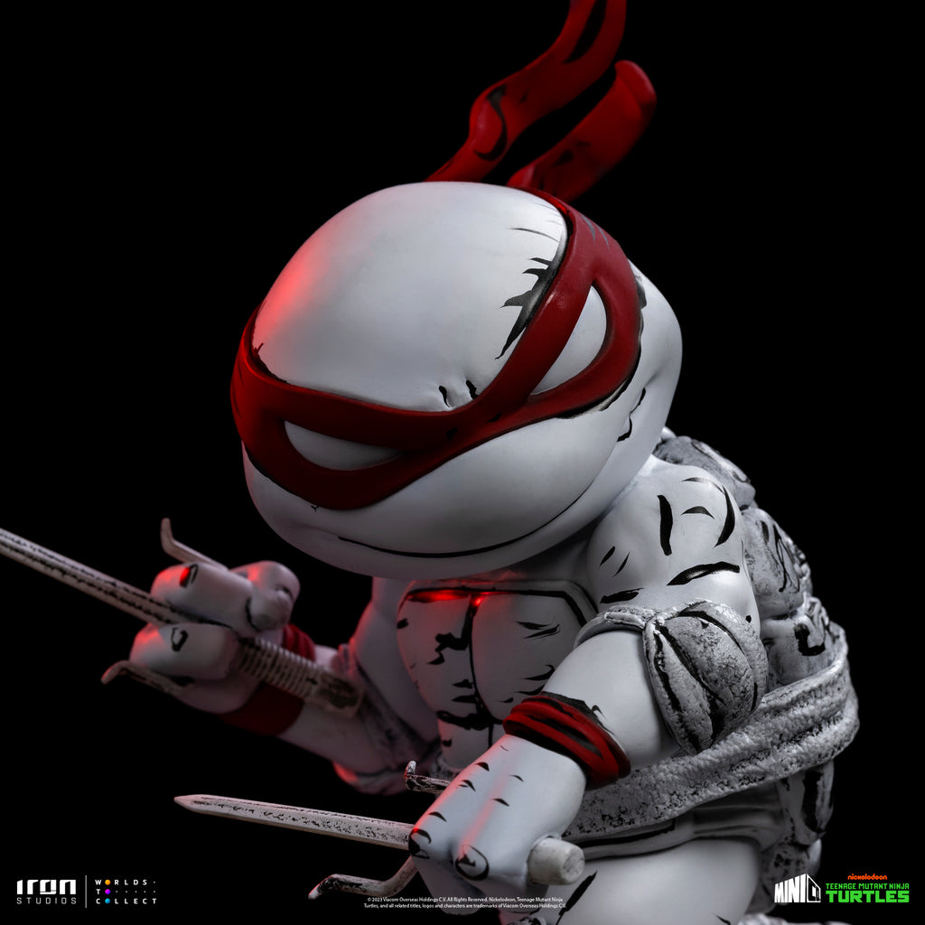 Estátua Raphael Comics Black and White - TMNT - MiniCo - Iron Studios