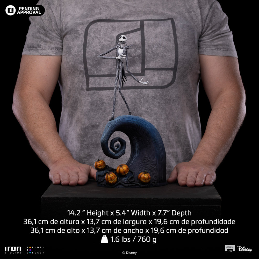 Estátua Jack Skellington - Estranha Mundo de Jack  - Art Scale 1/10 - Iron Studios