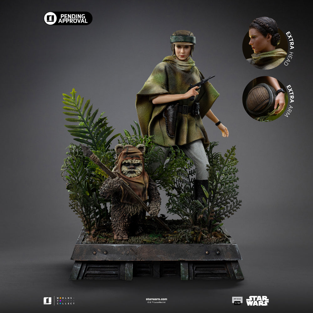 Estátua Leia and Wicket - Star Wars Episode VI - Art Scale 1/10 - Iron Studios