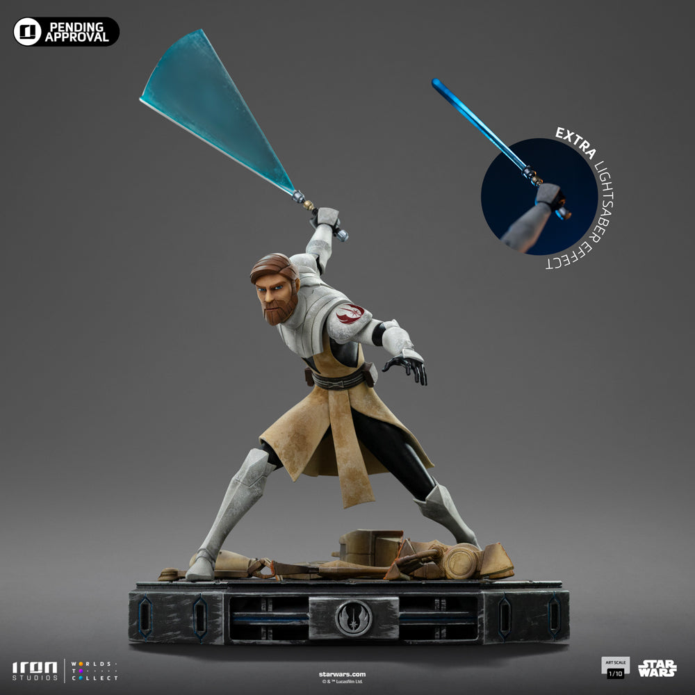 Estátua Obi-Wan Kenobi - Star Wars: Clone Wars - Art Scale 1/10 - Iron Studios