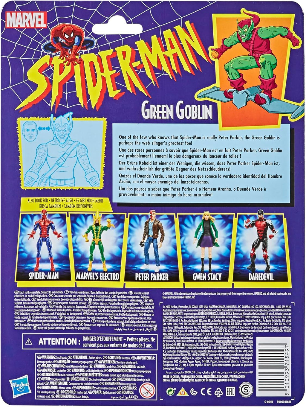 Figura Green Goblin Retro - Spider-Man - Marvel Vintage Series - Hasbro