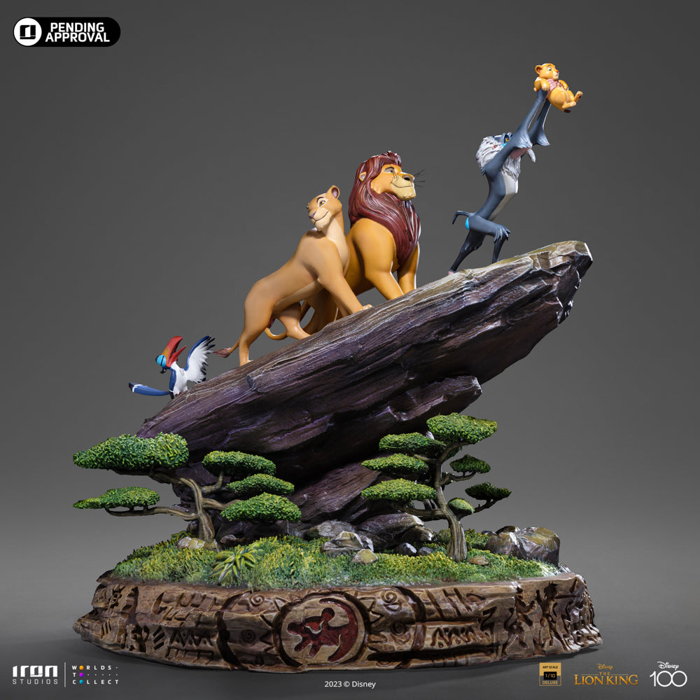 Estátua O Rei Leão Deluxe - Disney 100TH - O Rei Leão - Art Scale 1/10 - Iron Studios