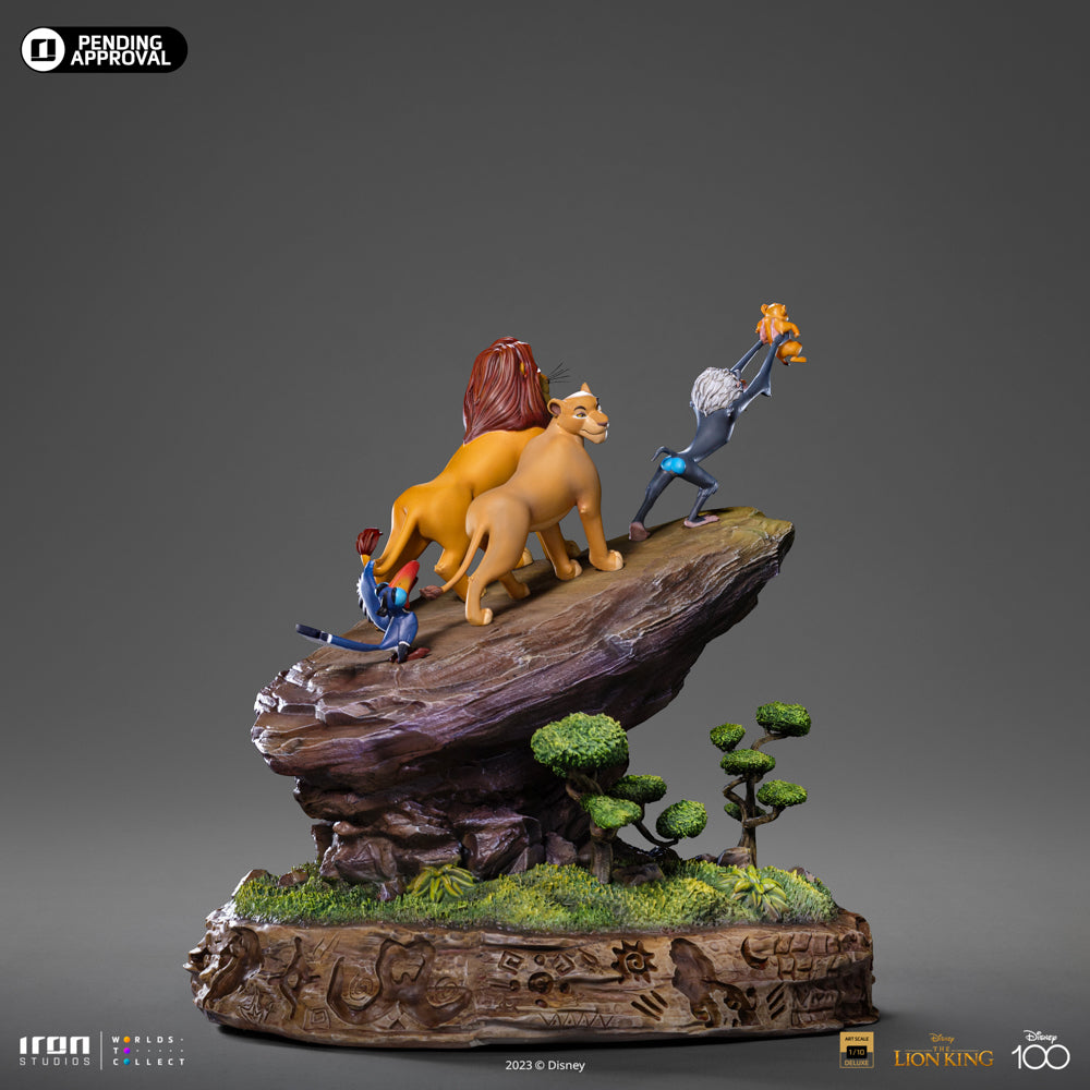 Estátua O Rei Leão Deluxe - Disney 100TH - O Rei Leão - Art Scale 1/10 - Iron Studios