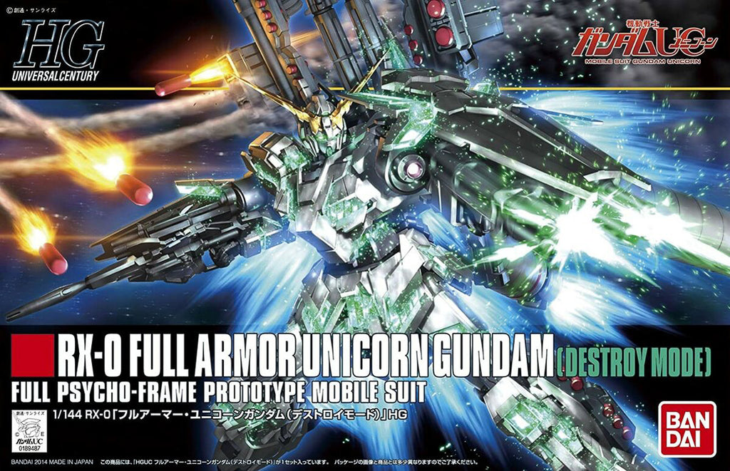 RX-0 Full Armor Unicorn Gundam Destroy Mode - Gundam - HGUC 1/144 - Bandai