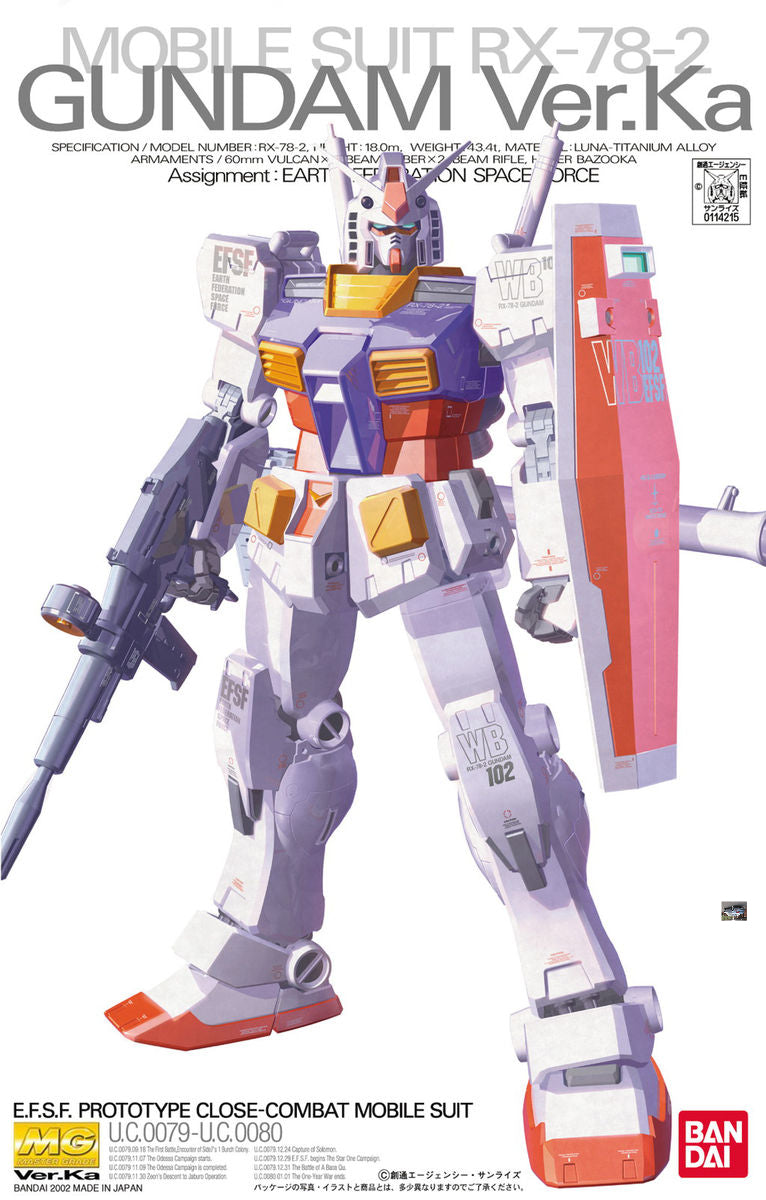 RX-78-2 Gundam (Ver. Ka) – Gundam – MG 1/100 – Bandai – Iron