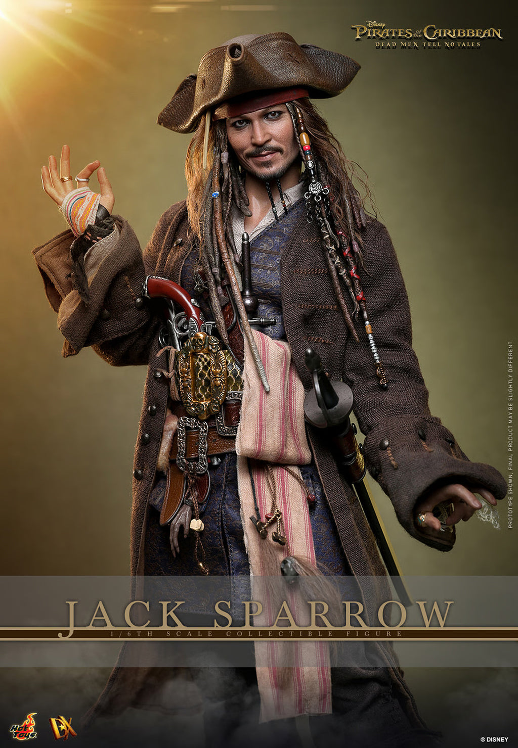 Figura Jack Sparrow Deluxe – Pirates of the Caribbean: Dead Men Tell No Tales – Sixth Scale – Hot Toys