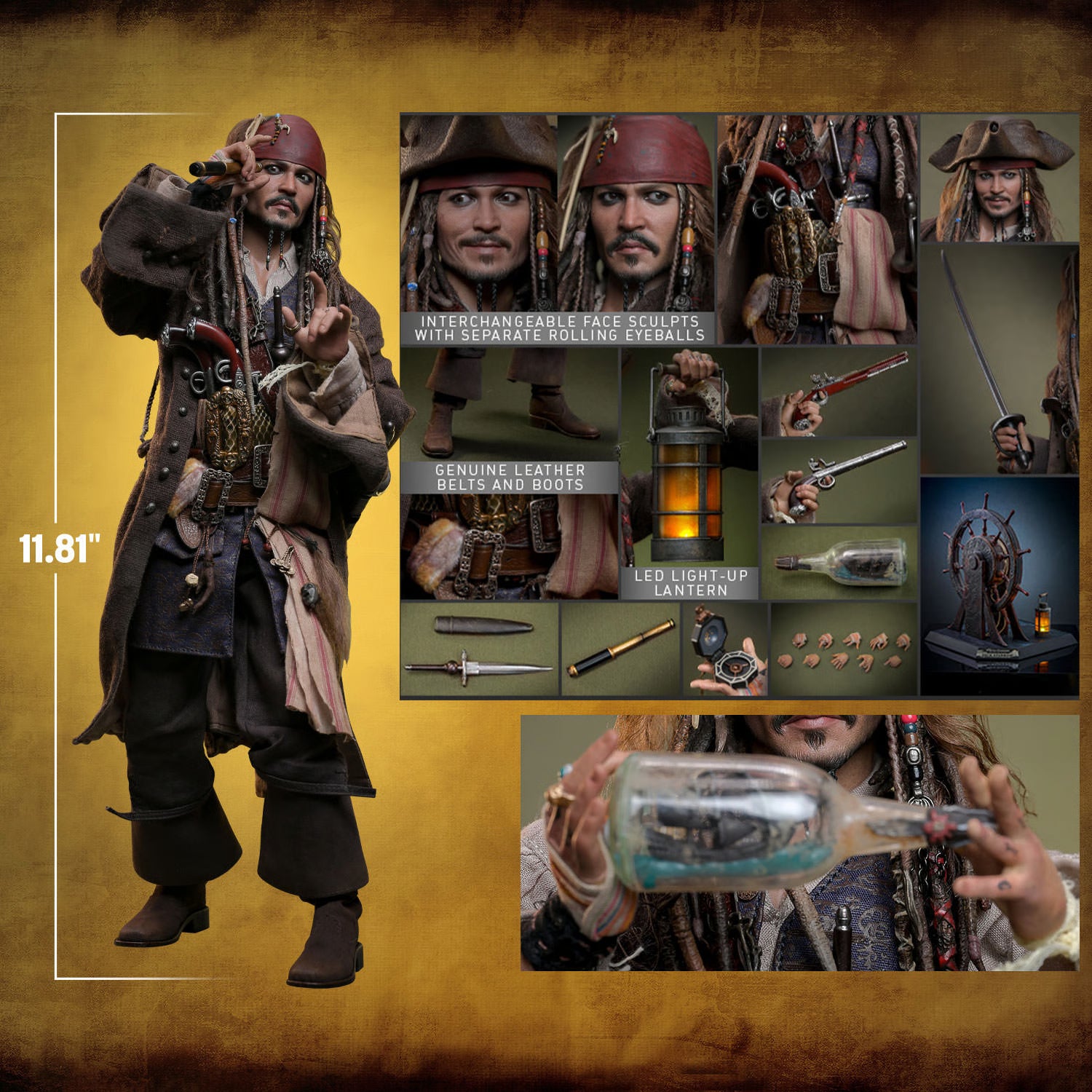 Figura Jack Sparrow Deluxe – Pirates of the Caribbean: Dead Men