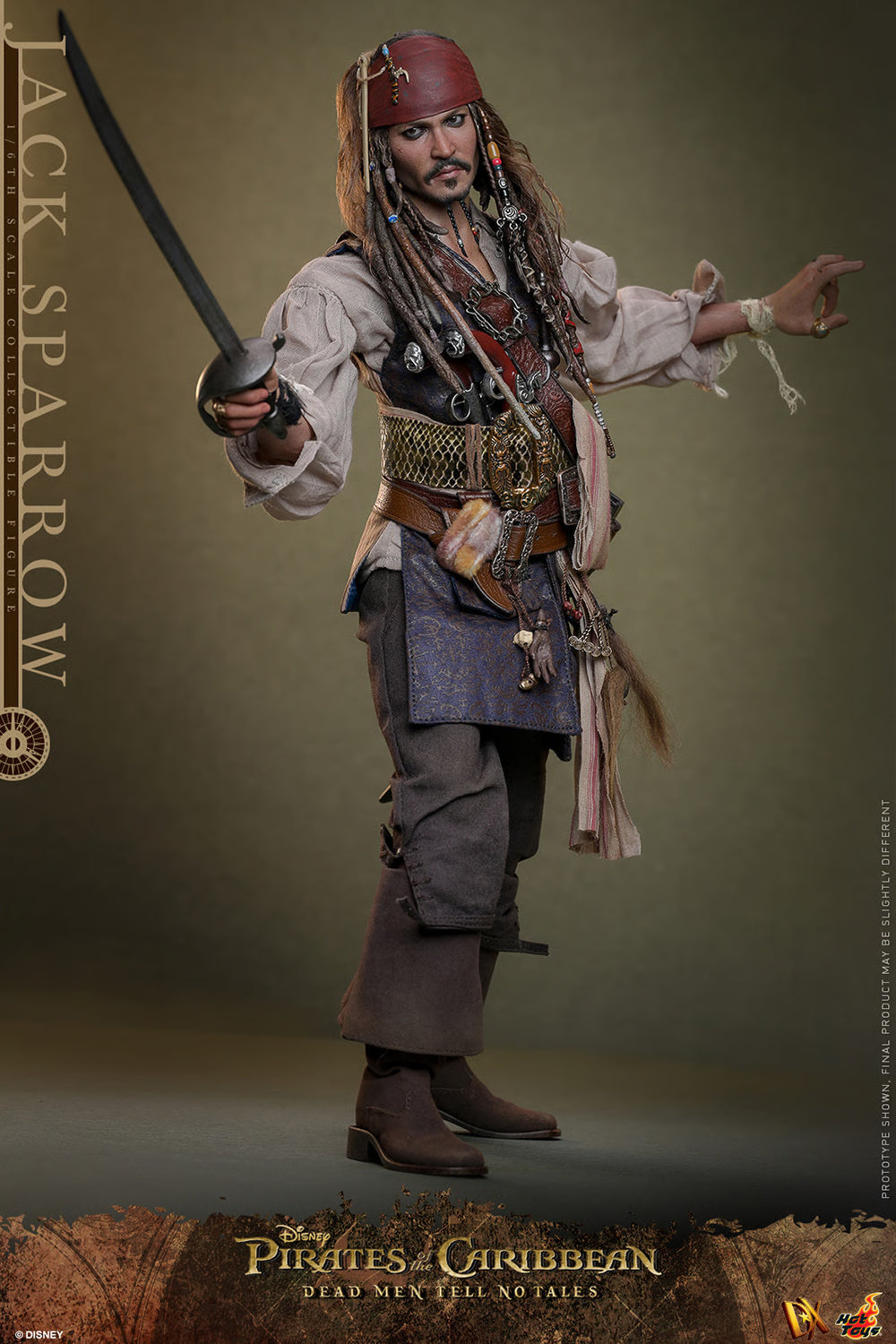 Figura Jack Sparrow Deluxe – Pirates of the Caribbean: Dead Men Tell No Tales – Sixth Scale – Hot Toys