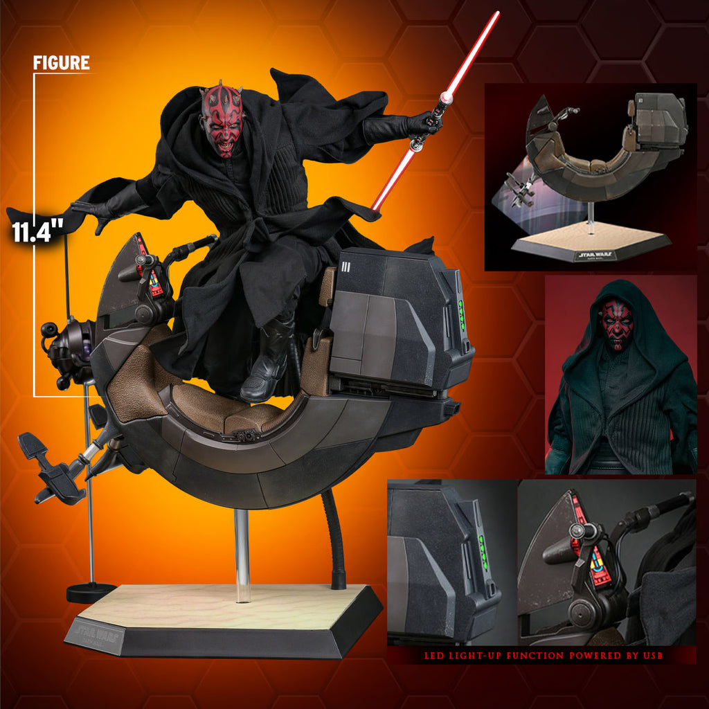 Figura Darth Maul and Speeder - Star Wars: The Phantom Manace - Sixth Scale - Hot Toys