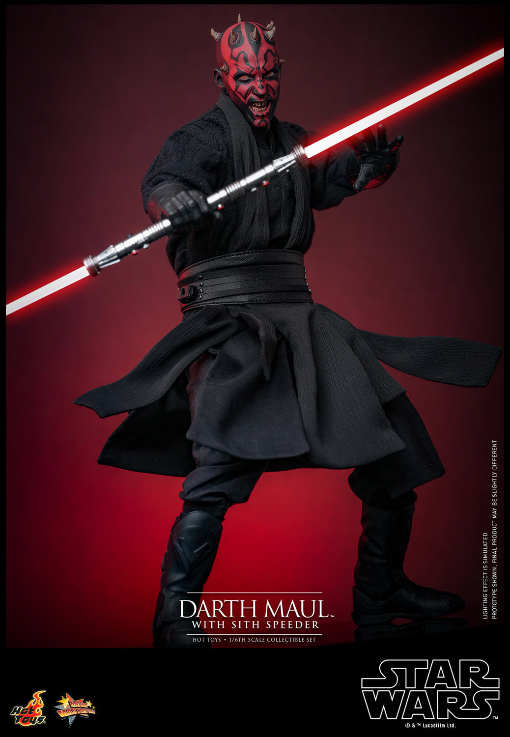 Star Wars Darth Maul Hot Toys 限定版 Figura Darth Maul and Speeder - Star Wars: The Phantom Manace