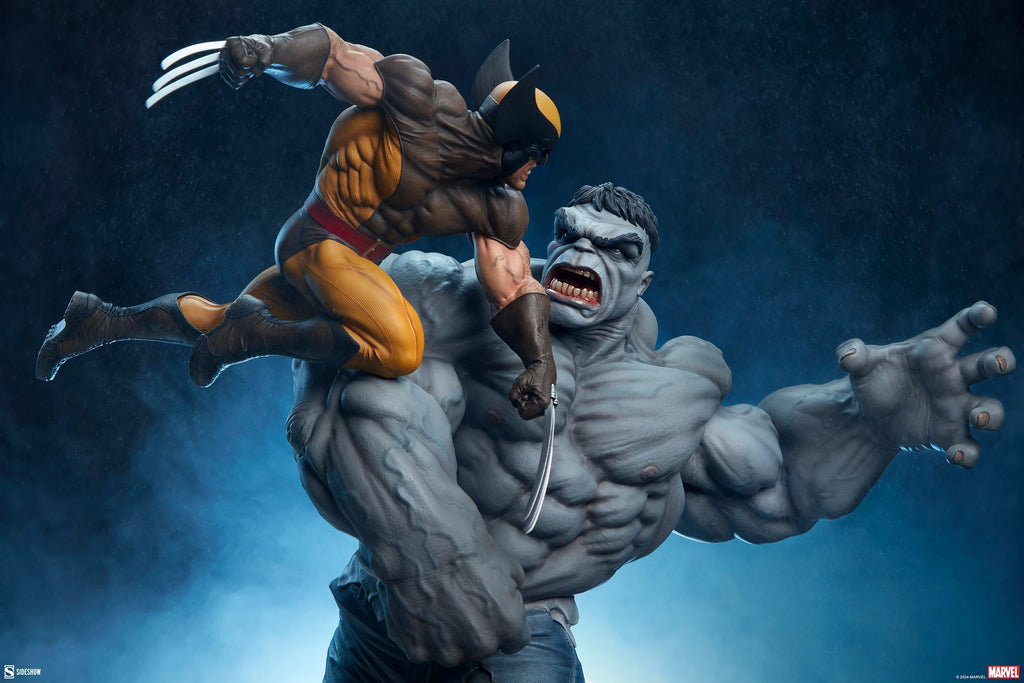 Estátua Grey Hulk vs Wolverine - Marvel Collectble - Maquette - SIdeshow