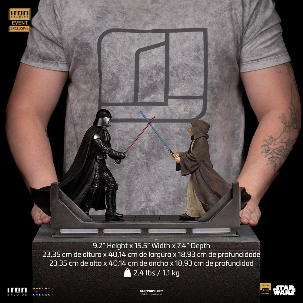 Estátua Darth Vader Vs Obi-Wan Kenobi Exclusive 2025 - Star Wars - Deluxe Art Scale 1/10 - Iron Studios