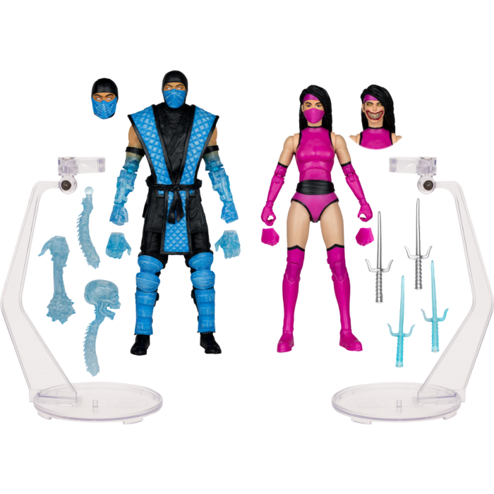 Figuras Sub-Zero vs Mileena – Mortal Kombat Klassics – 2PK – McFarlane