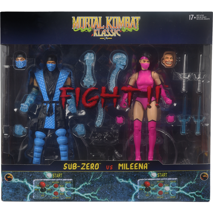 Figuras Sub-Zero vs Mileena – Mortal Kombat Klassics – 2PK – McFarlane