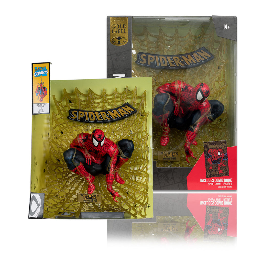 Estátua Spider-Man (Black and Gold Variant)(Gold Label)(D23) – Marvel Collection – 1:6th – McFarlane