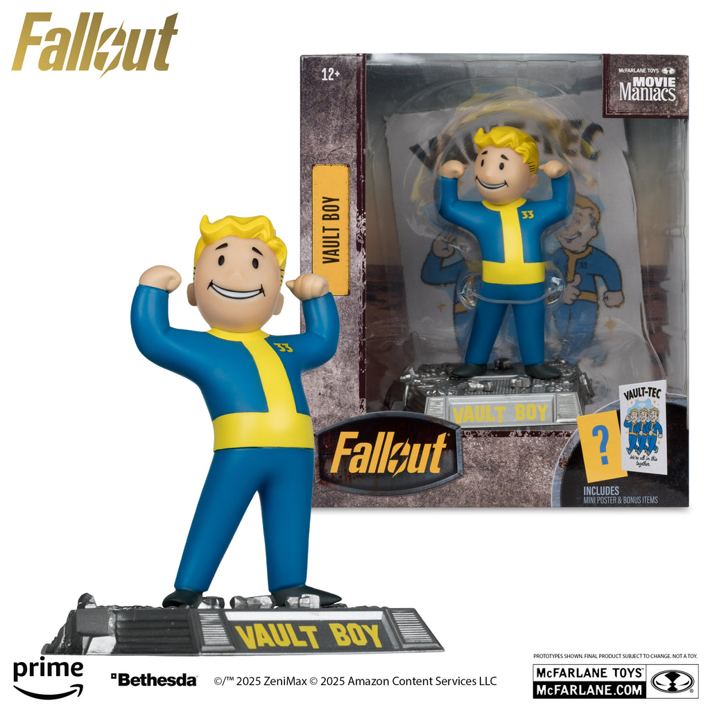 Estátua Vault Boy (Season 2 V1) – Fallout – Movie Maniacs 6” Posed – McFarlane