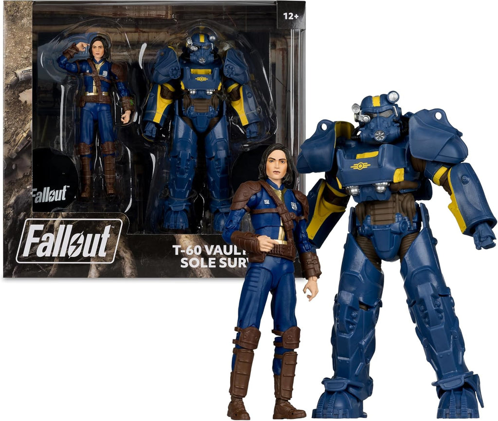 Figuras T-60 Vault Tec & Sole Survivor – Fallout 76 – 7” Figure 2PK – McFarlane