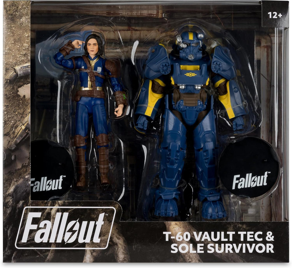 Figuras T-60 Vault Tec & Sole Survivor – Fallout 76 – 7” Figure 2PK – McFarlane
