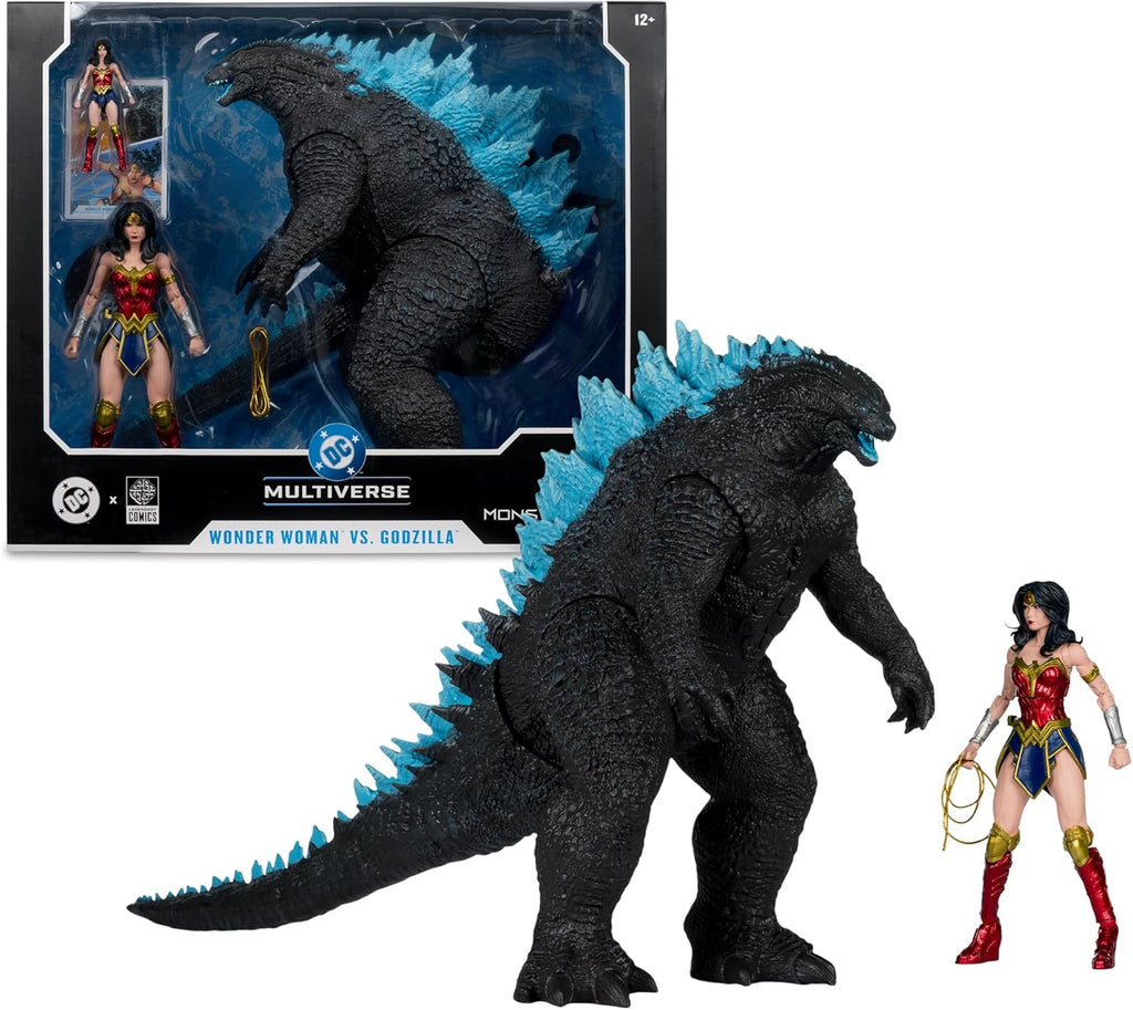 Figura Wonder Woman vs Atomic Blast Godzilla – Justice League x Monsterverse – 2PK – McFarlane