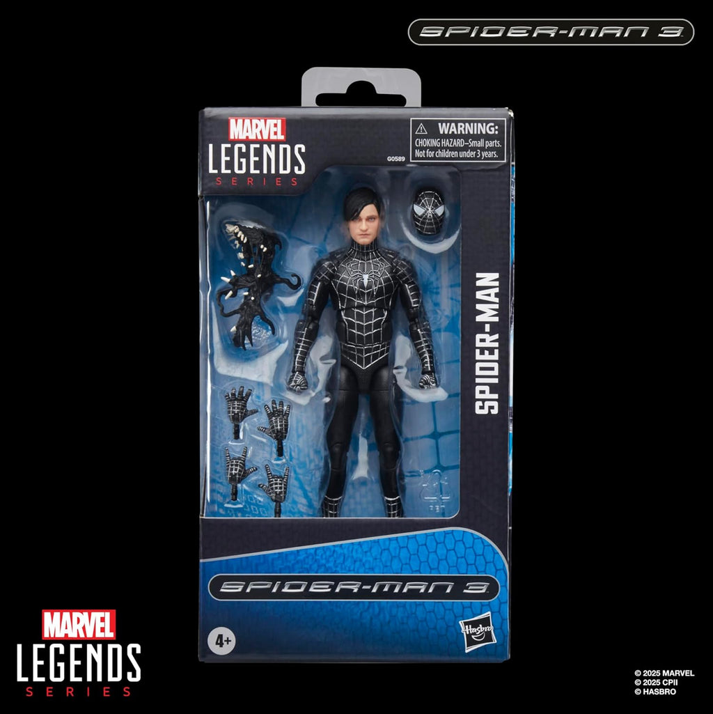 Figura Spider-Man Black Suit - Spider-man 3 -  Marvel Legends Series - Hasbro