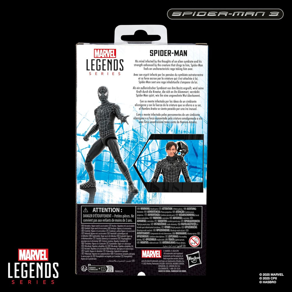 Figura Spider-Man Black Suit - Spider-man 3 -  Marvel Legends Series - Hasbro