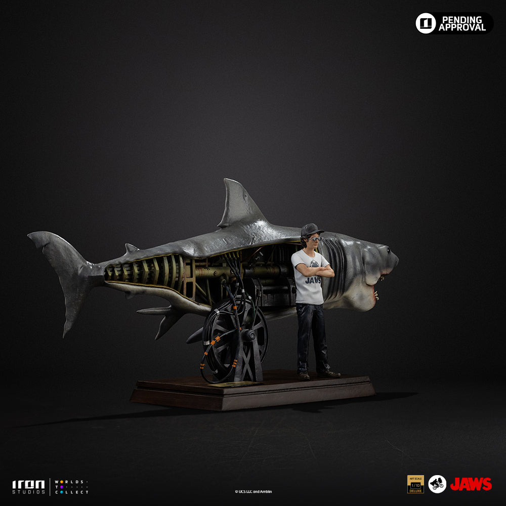 Estátua Steven Spielberg & Jaws 50th Anniversary – Deluxe Art Scale 1/10 – Iron Studios