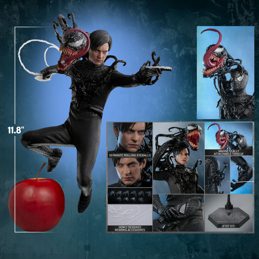 Figura Spider-Man (Black Suit) Deluxe – Spider-Man 3 – Sixth Scale – Hot Toys