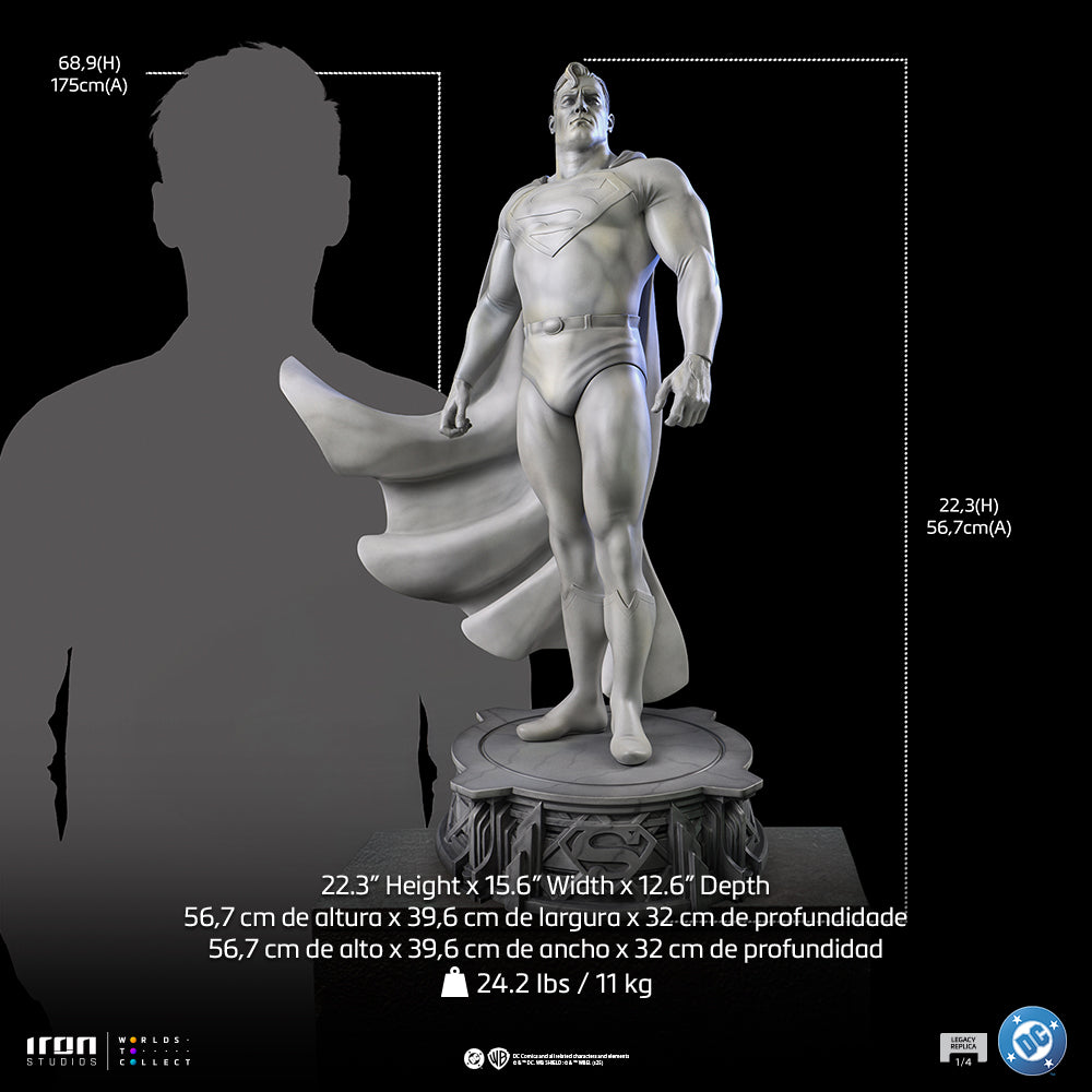 Estátua Superman (Marble Version) - DC Trinity - Legacy Replica 1/4 - Iron Studios