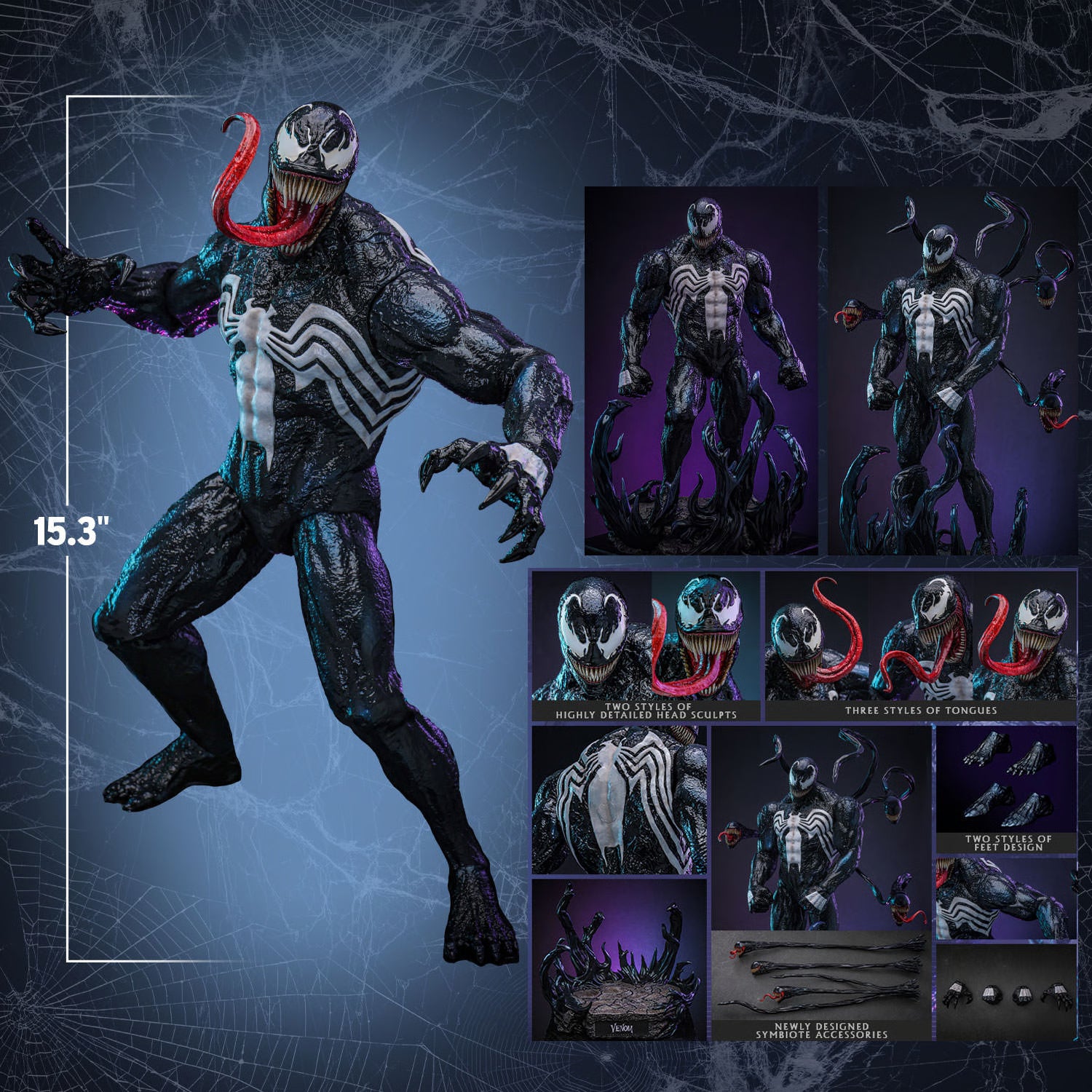 Figura Venom - Marvel Comics -1/6 Scale - Hot Toys – Iron Studios