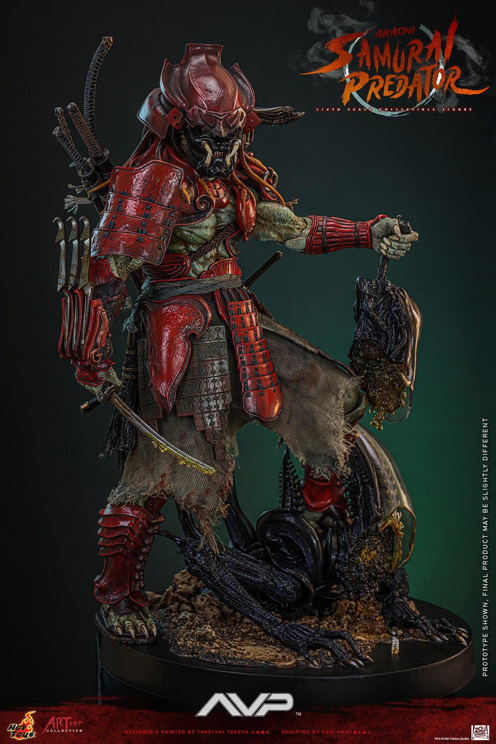 Estátua Akaoni Samurai Predator - Alien vs Predator - 1/6 Scale - Hot Toys