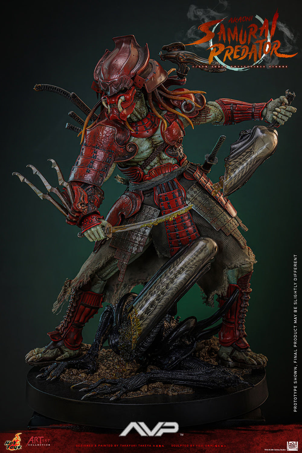 Estátua Akaoni Samurai Predator - Alien vs Predator - 1/6 Scale - Hot Toys