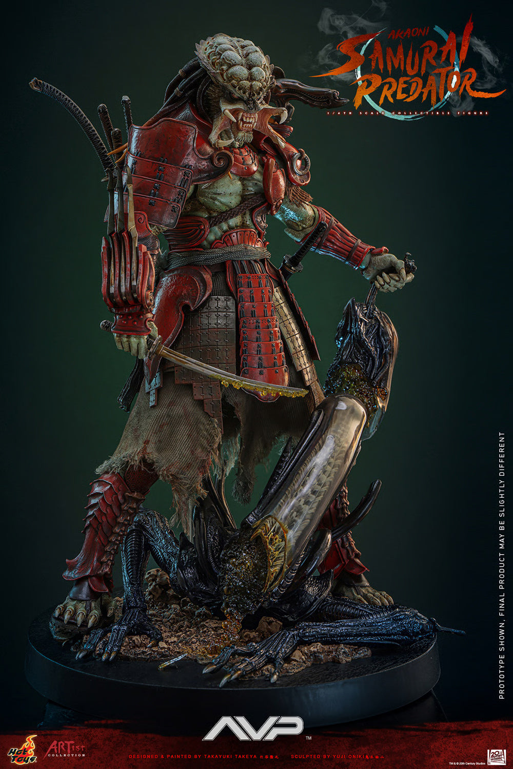 Estátua Akaoni Samurai Predator - Alien vs Predator - 1/6 Scale - Hot Toys