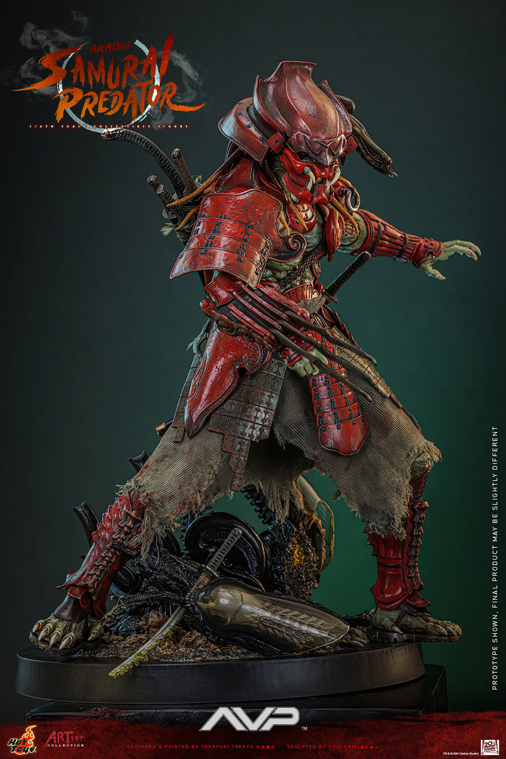 Samurai Predator 特別版 フィギュア Estátua Akaoni Samurai Predator - Alien vs Predator - 1/6 Scale