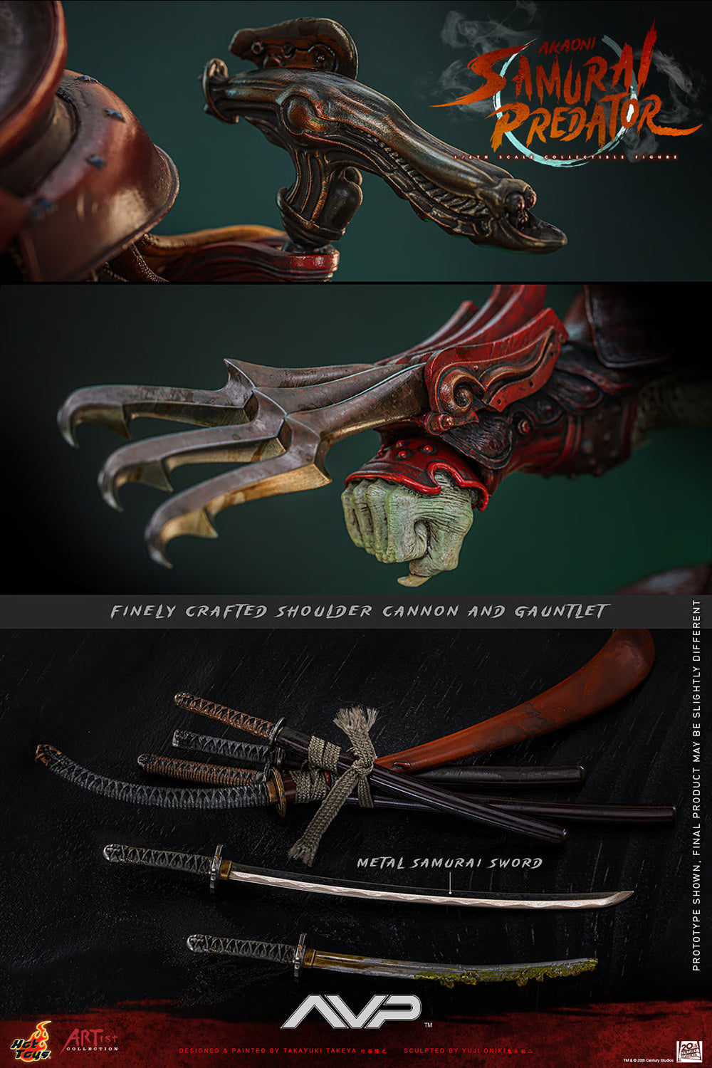 Estátua Akaoni Samurai Predator - Alien vs Predator - 1/6 Scale - Hot Toys