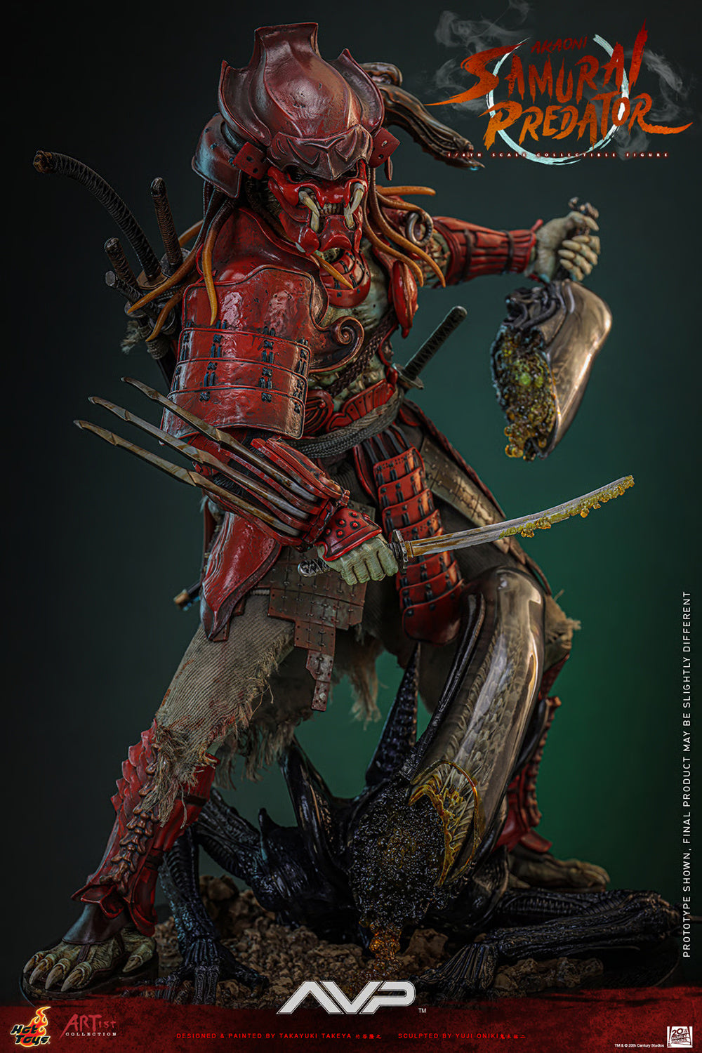 Estátua Akaoni Samurai Predator - Alien vs Predator - 1/6 Scale - Hot Toys