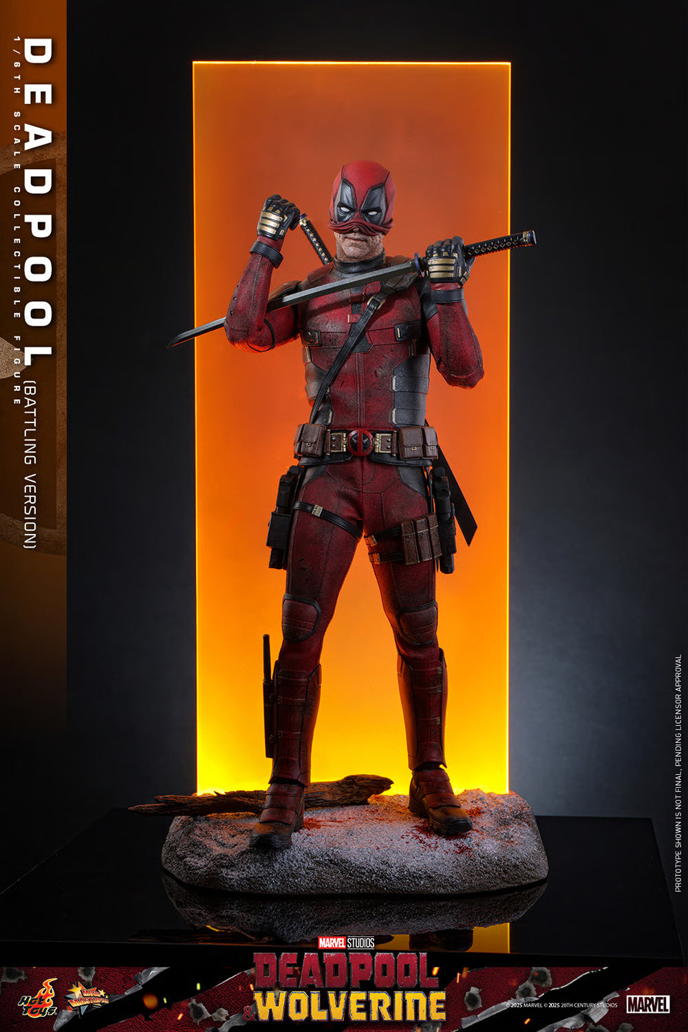 Figura Deadpool (Battling Version) - Deadpool & Wolverine - 1/6 Scale - Hot Toys