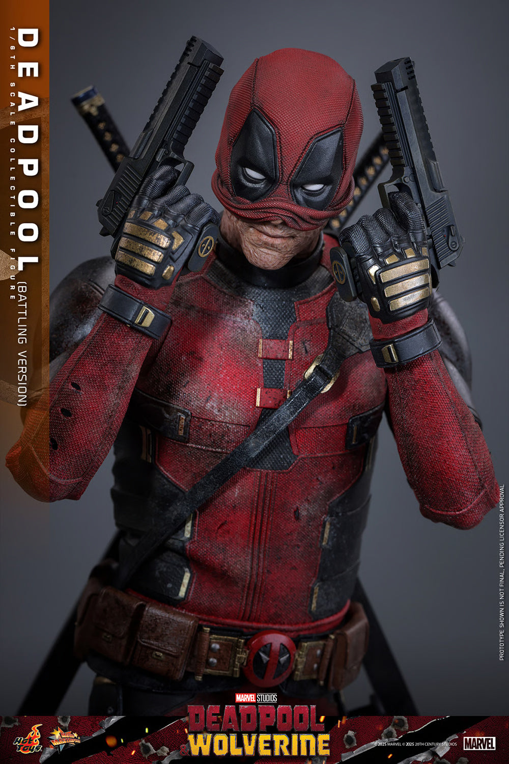 Figura Deadpool (Battling Version) - Deadpool & Wolverine - 1/6 Scale - Hot Toys