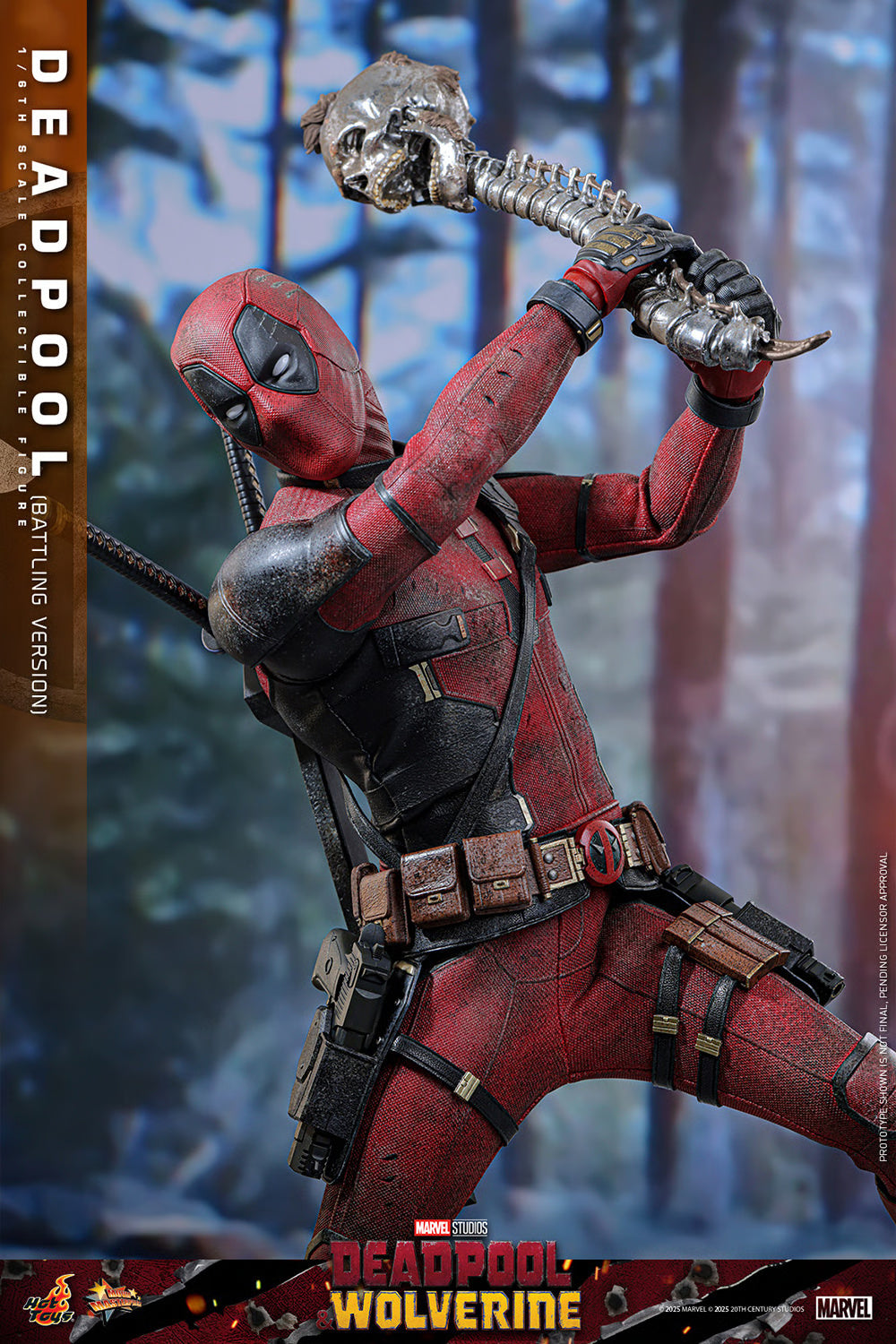 Figura Deadpool (Battling Version) - Deadpool & Wolverine - 1/6 Scale - Hot Toys