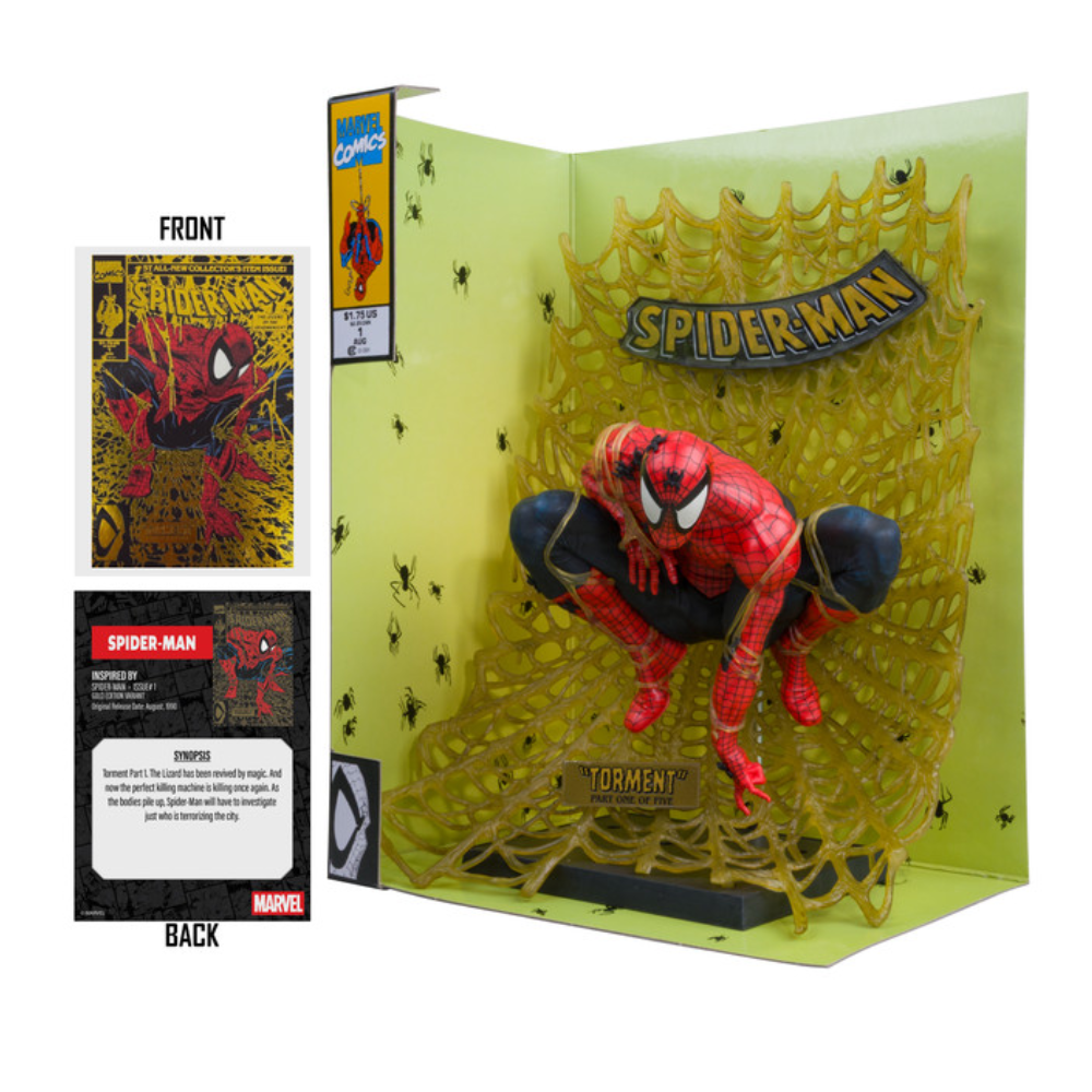 Estátua Spider-Man (Black and Gold Variant)(Gold Label)(D23) – Marvel Collection – 1:6th – McFarlane