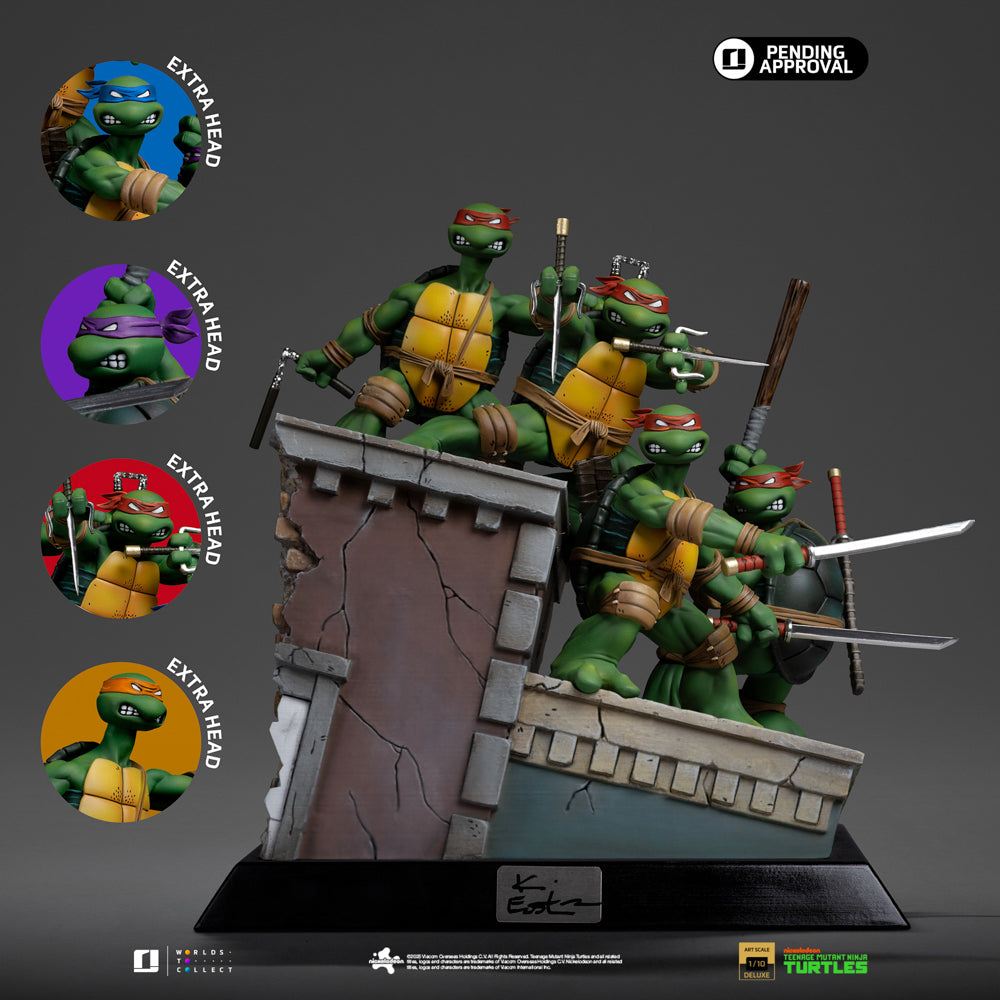 Estátua TMNT 1st Cover Set (Kevin Eastman Signed Ver.) - Teenage Mutant Ninja Turtles - Art Scale 1/10 - Iron Studios