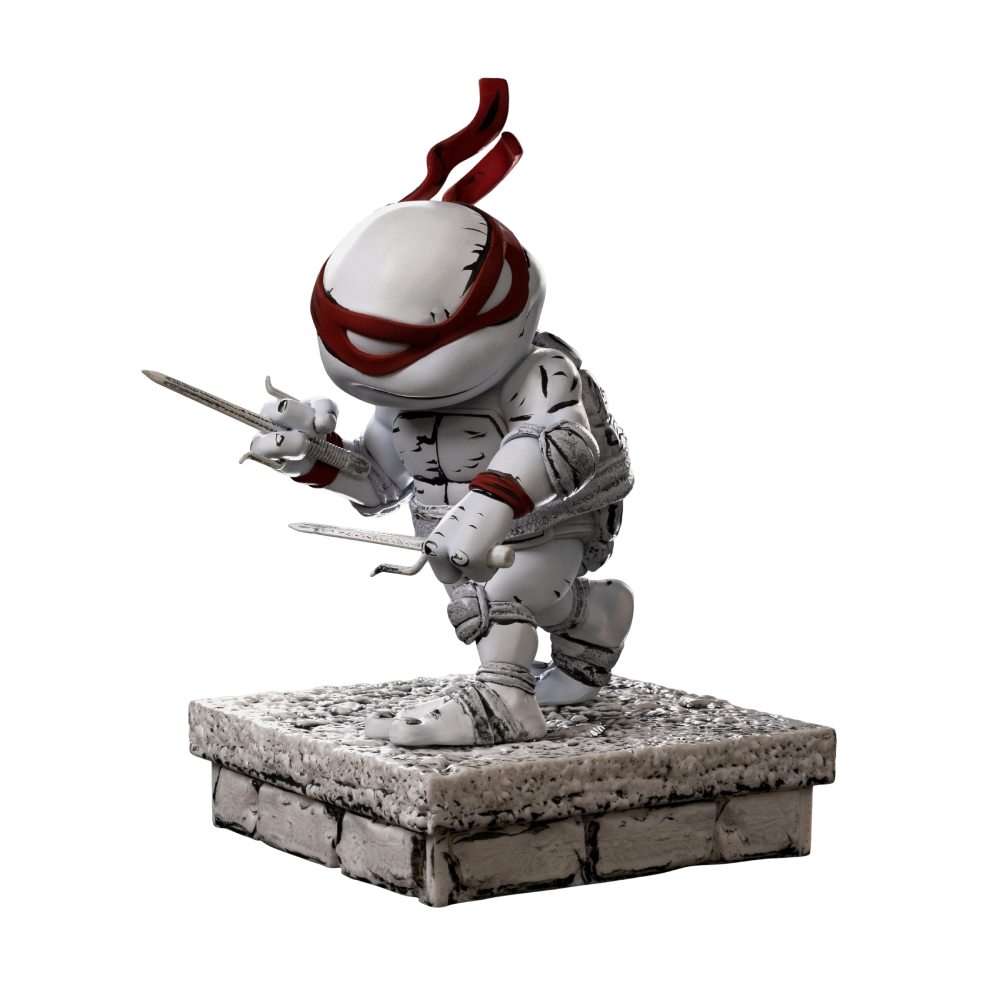 Estátua Raphael Comics Black and White - TMNT - MiniCo - Iron Studios