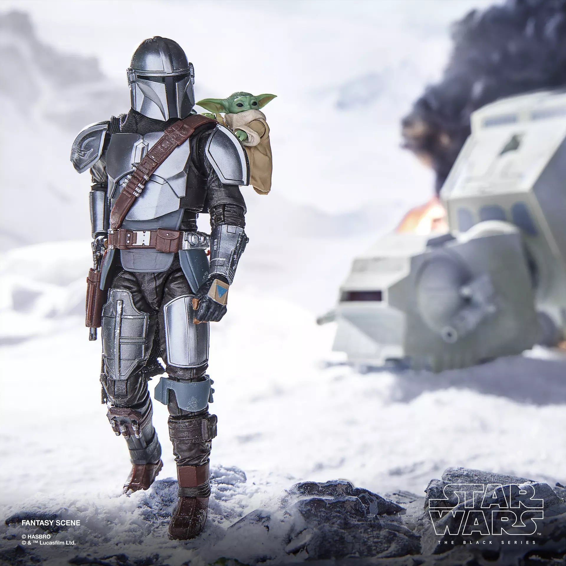 Pré-venda - Figura Mandalorian & Grogu - Star Wars Deluxe - Hasbro